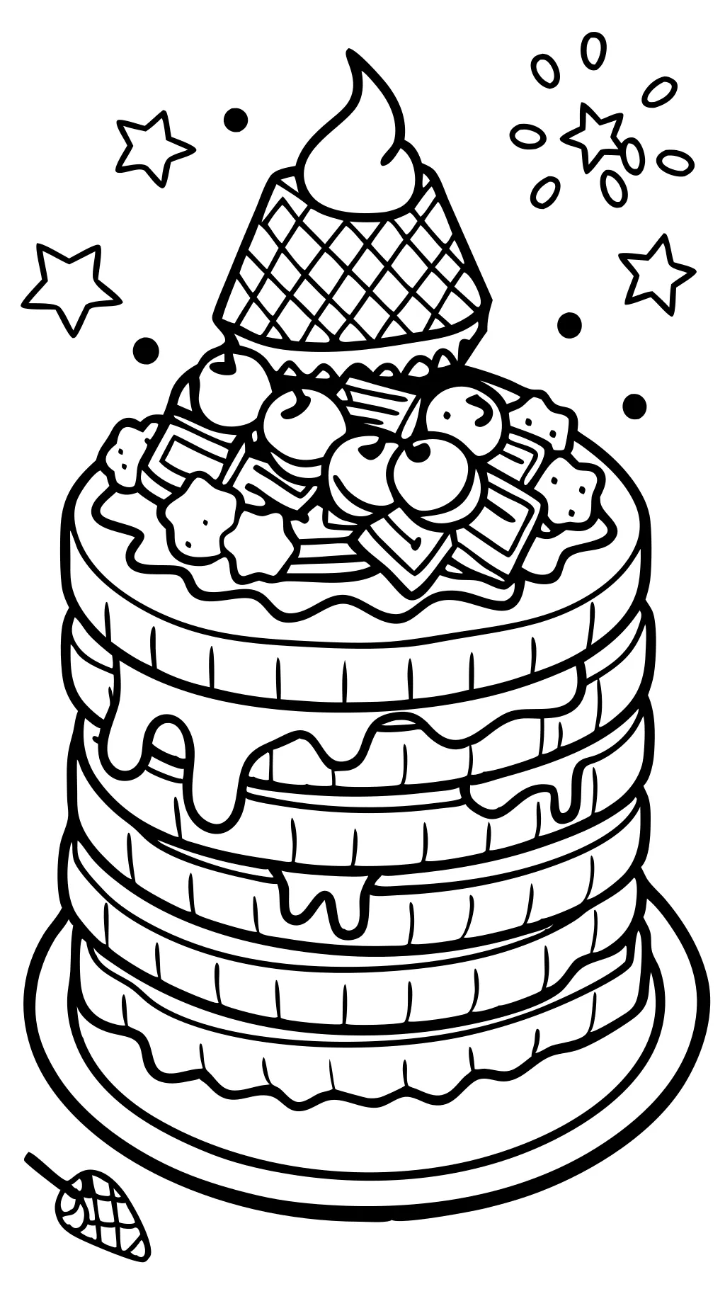 waffle coloring page